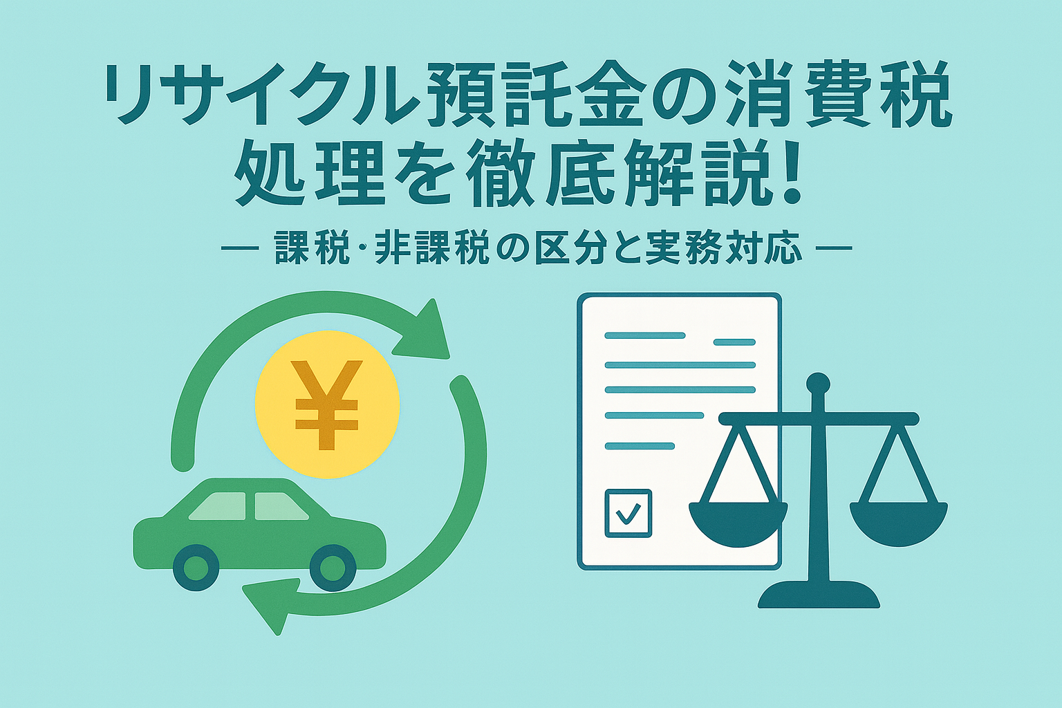 リサイクル預託金の消費税取扱い｜課税・非課税 | 税理士法人小林会計
